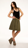 Skirt Olive Green premium cotton, aline, modern style- made to order